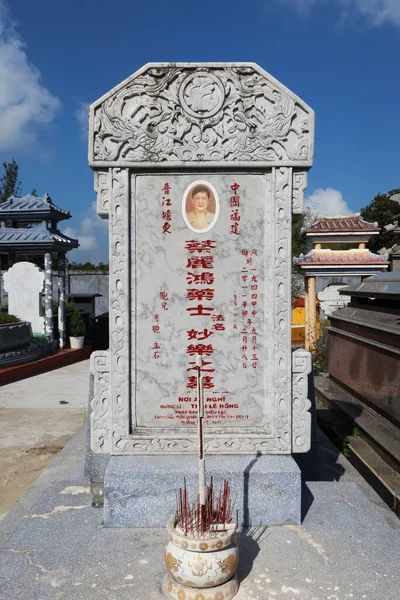 Hoi Vietnam Maggio 2020 Pietra Tombale Nel Cimitero Del Tempio — Foto Stock