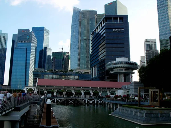 Singapur Mart 2016 Marina Körfezi Nde Büyük Binalar Singapur — Stok fotoğraf