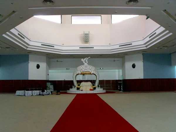 Singapura Março 2016 Salão Principal Adoração Templo Sikh Central Singapura — Fotografia de Stock