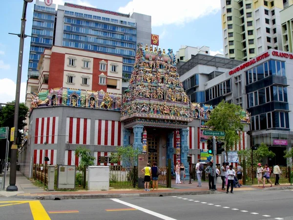 Singapore Maart 2016 Hindoetempel Gewijd Aan Mariamman Serangoon Singapore — Stockfoto