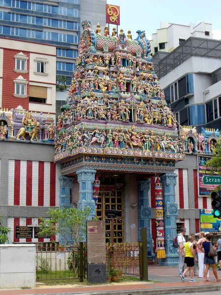 Singapur März 2016 Haupteingang Des Mariamman Tempels Der Serangoon Singapur — Stockfoto