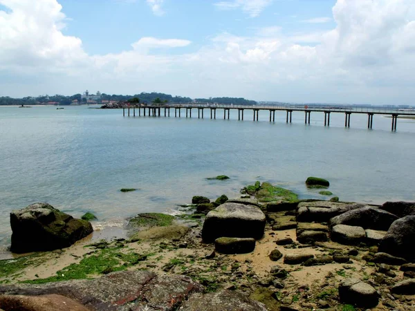 Pulau Ubin Singapur Marzo 2016 Uno Los Muelles Pulau Ubin — Foto de Stock