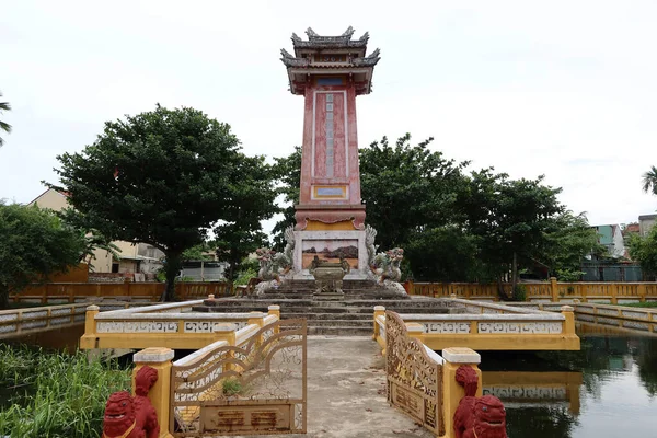 Hoi Vietnam September 2020 Monument Framför Van Mieu Confucius Templet — Stockfoto