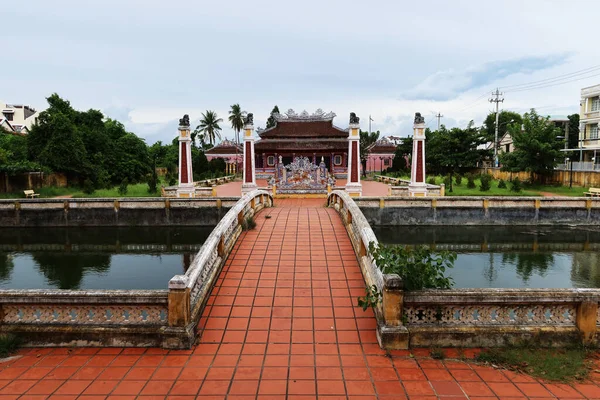 Hoi Vietnã Setembro 2020 Ponte Acesso Complexo Templo Van Mieu — Fotografia de Stock