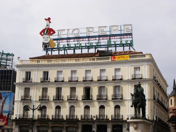 Madrid Spanje Augustus 2015 Typisch Teken Van Tio Pepe Het — Stockfoto