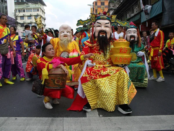 Bangkok Thajsko Listopadu 2015 Skupina Lidí Kostýmech Festivalu Klanů Čínské — Stock fotografie