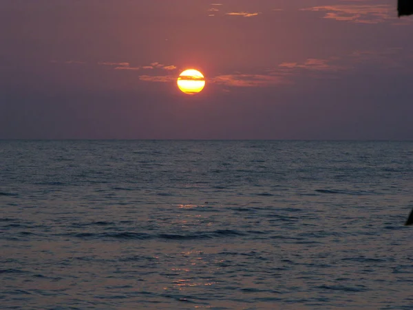 Захід Сонця Самотньому Пляжі Острів Кох Чанг Таїланд — стокове фото