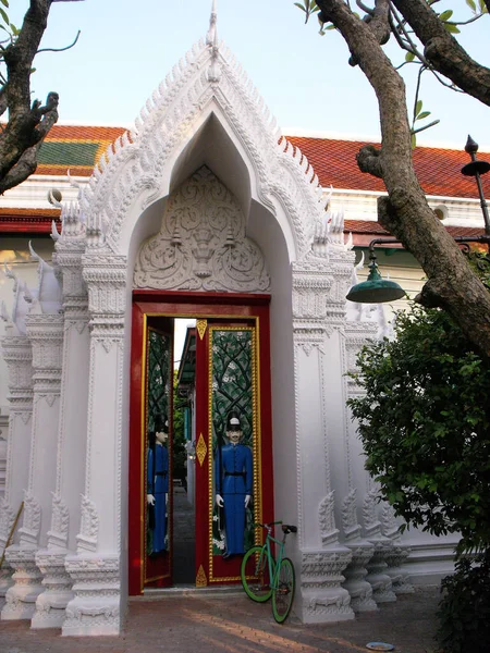 Bangkok Thaïlande Janvier 2016 Porte Avec Des Images Soldats Dans — Photo