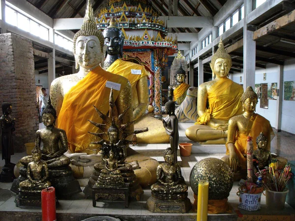 Ayutthaya Tailândia Janeiro 2013 Diferentes Imagens Buda Dos Templos Ayutthaya — Fotografia de Stock