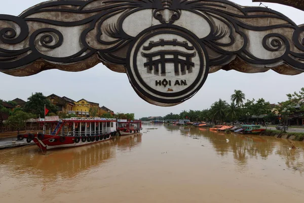 Hoi Vietnã Outubro 2020 Thu Bon River Passando Por Hoi — Fotografia de Stock