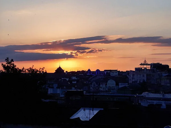 Litany Vechir Photo Taken Window Sunset Summer Evening — Stock Photo, Image