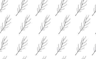 Tropikal seamless modeli ile tropikal palmiye yaprakları. Vektör