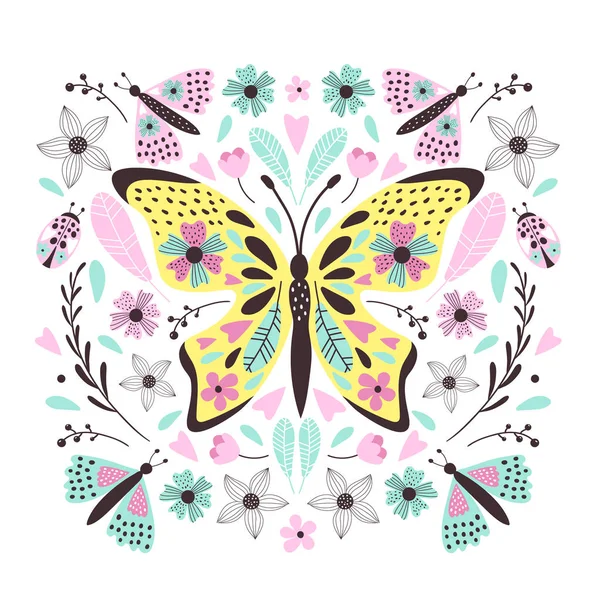 Tasarım için sevimli kelebek. Can de t-shirt, kartlar için kullanılır,