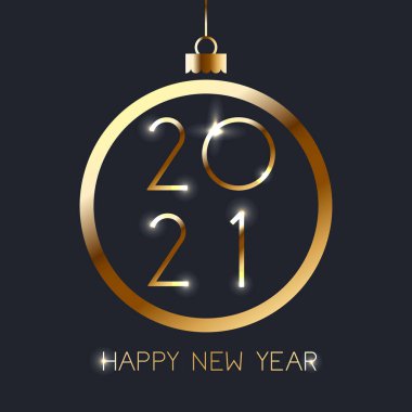 Mutlu yıllar 2021. Vektör illüstrasyonu 
