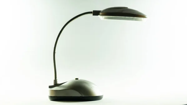 Tafellamp Computermuisvorm Witte Achtergrond Zacht Licht Zijaanzicht Klik Afbeelding — Stockfoto