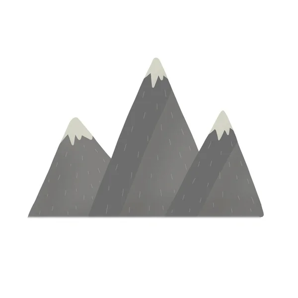 ハイキングや旅行に関するセットからの山のイラスト ステッカー エンブレム — ストック写真