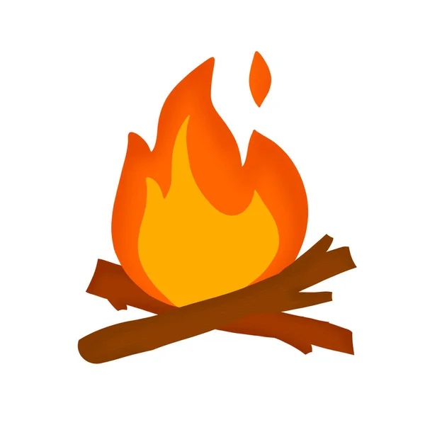 Campfire Dal Set Viaggio Emblema Logo Starà Benissimo Cose Adesivi — Foto Stock
