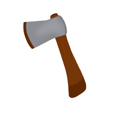 Seyahat, yürüyüş ve orman konularında bir balta çizimi.