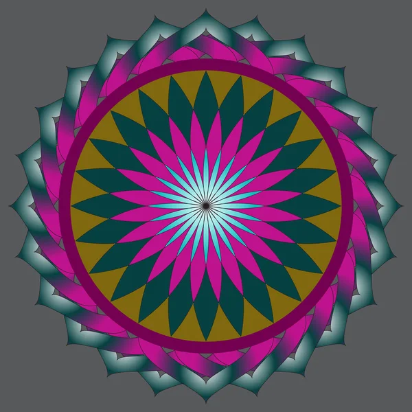 Ilustração Vetorial Gráficos Mandala Colorido Perfeito Para Fundo — Vetor de Stock
