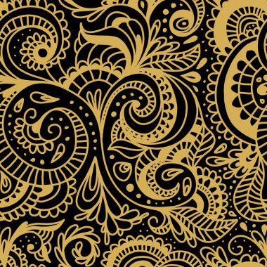 Doğu motifleri ile doğrusal ve pürüzsüz desen