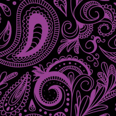 Doğu motifleri ile doğrusal ve pürüzsüz desen