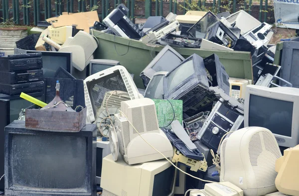 Sampah Teknologi Sampah Kota Sampah Pemanasan Global — Stok Foto