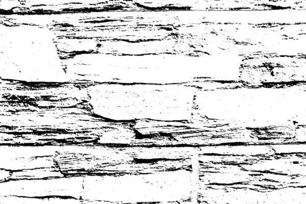 Texture Murale Vectorielle Brique Vieux Fond Noir Blanc Avec Éclats — Image vectorielle