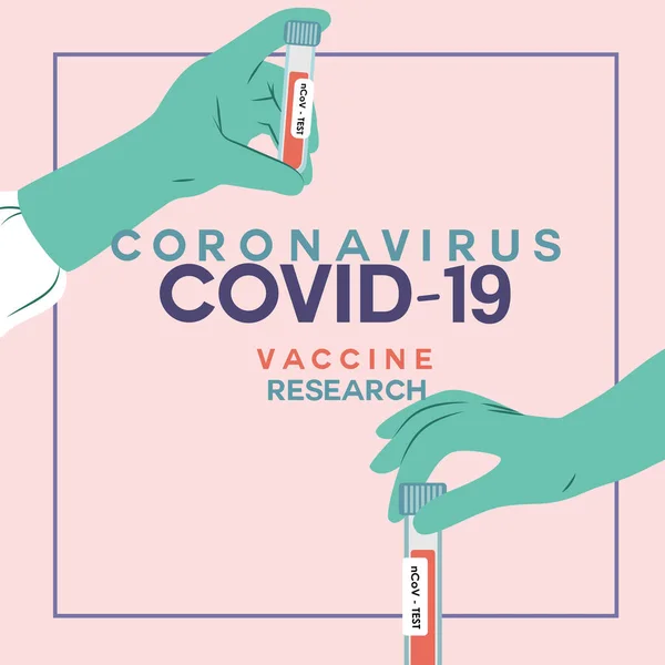 Pare Banner Coronavirus Com Espaço Branco Para Sua Criatividade Teste — Vetor de Stock