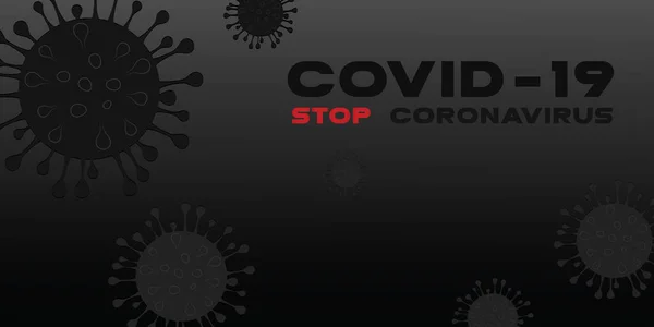 Stop Coronavirus Covid Concept Mondial Pandémie Illustration Vectorielle — Image vectorielle