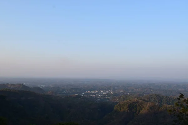 Piękny Krajobraz Górski Widok Poranne Niebo Chmurami Nilgiri Bandarban — Zdjęcie stockowe