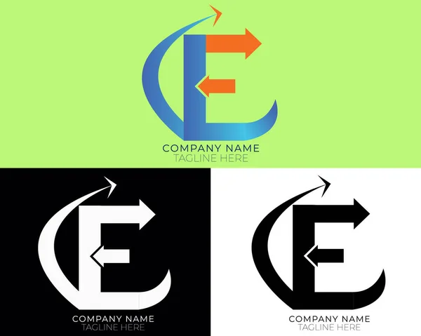 Büyük harf E Aktarma İşletme Logosu Tasarımı.