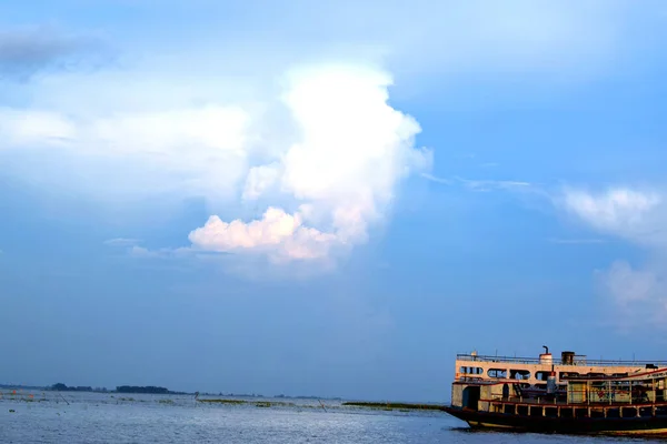 People Transportation River Trodboat Small Boat Photo Taken Padma River — 스톡 사진