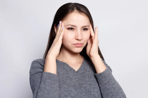 Illness Health Care People Medicine Concept Throat Pain Closeup Sick — Stock Photo, Image