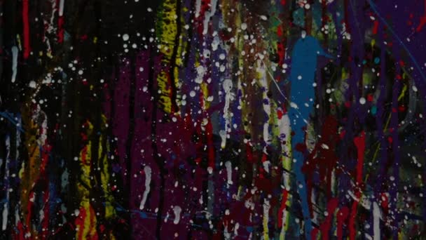 Pintura Abstrata Mancha Fundo Madeira Vídeo Fundo Abstrato Letras — Vídeo de Stock