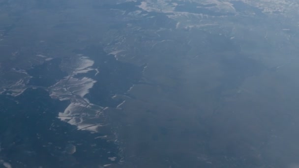 Superbes Images Vue Aérienne Dessus Des Nuages Depuis Fenêtre Avion — Video