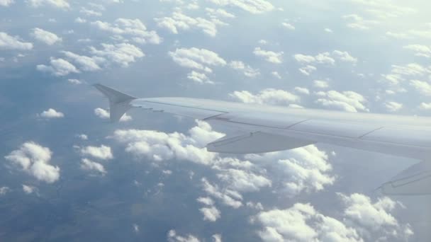 Superbes Images Vue Aérienne Dessus Des Nuages Depuis Fenêtre Avion — Video