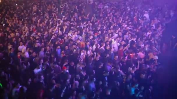 Pubblico Applausi Palco Sala Concerti Concerto Musica Festival Folla Folla — Video Stock