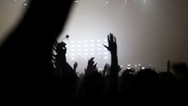 Foule Applaudissements Scène Concert Salle Concert Festival Musique Foule Foule — Video