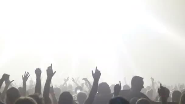 Kalabalık Alkış Konser Sahne Konser Salonu Konser Müzik Festivali Kalabalık — Stok video