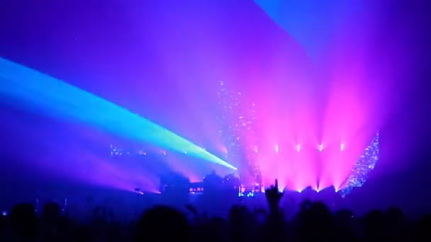 Crowd Applåder Konsertscen Och Konsertsal Konsert Musikfestival Publik Folkmassan Musik — Stockvideo