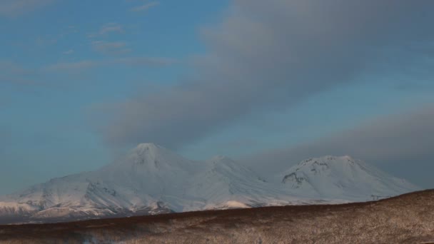 Kamtjatka Time Lapse Ovanifrån Petropavlovsk Kamchatsky City Bakgrunden Vackra Moln — Stockvideo