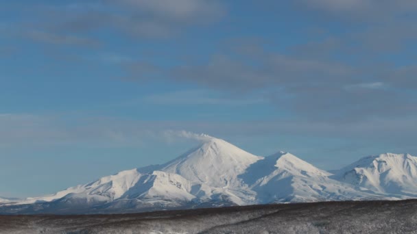 Lasso Tempo Kamchatka Vista Dall Alto Petropavlovsk Kamchatsky City Sfondo — Video Stock