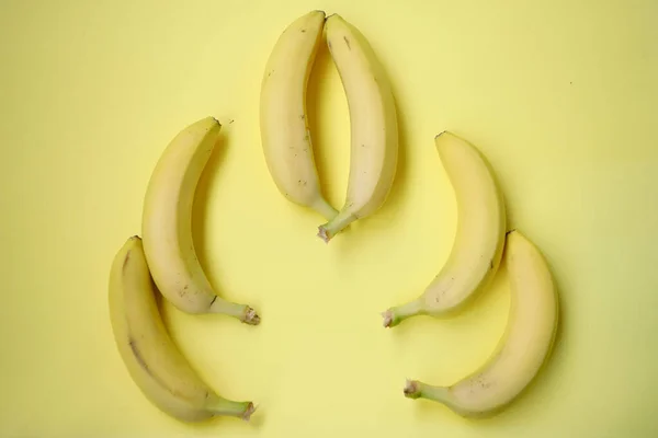 Fresh Banana Yellow Background Seamless Pattern Bananas Tropical Abstract Background — Stock Photo, Image