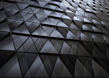 Koyu arka plan poligonal üçgen şekil