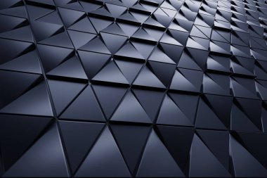 Koyu arka plan poligonal üçgen şekil