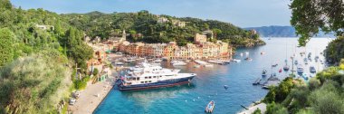 Portofino, Liguria, İtalya'nın lüks Liman Panoraması