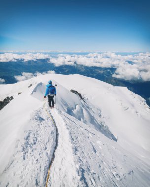 Üst Fransız Alpleri Mont Blanc Dağı trekking