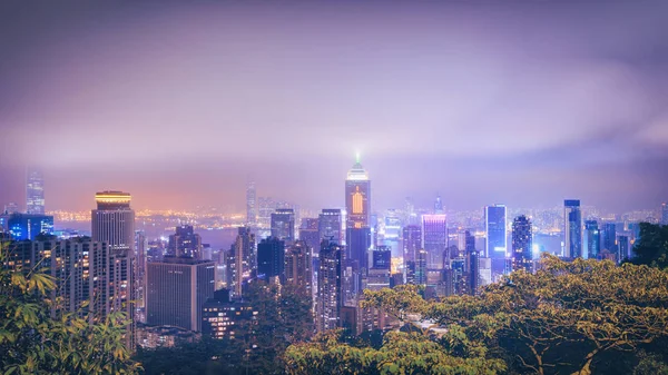 Panorama över centrala Hongkong — Stockfoto