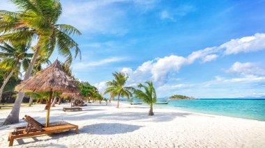 Asian tropical beach paradise in Thailand clipart