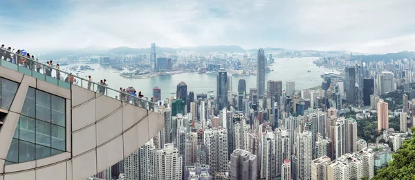 Panorama över centrala Hongkong — Stockfoto